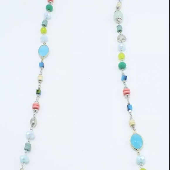 Beautiful New  Pastel Colored Bead Necklace by Christopher & Banks NWT - Picture 2 of 3